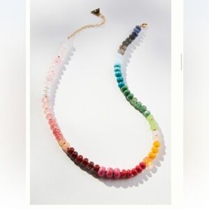 Anthropologie Rainbow Beaded Necklace